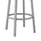 Armen Living Lorin 26" Counter Height Swivel Bar Stool in Silver Finish with White Faux Leather LCLRBASLWH26 - alternate 9